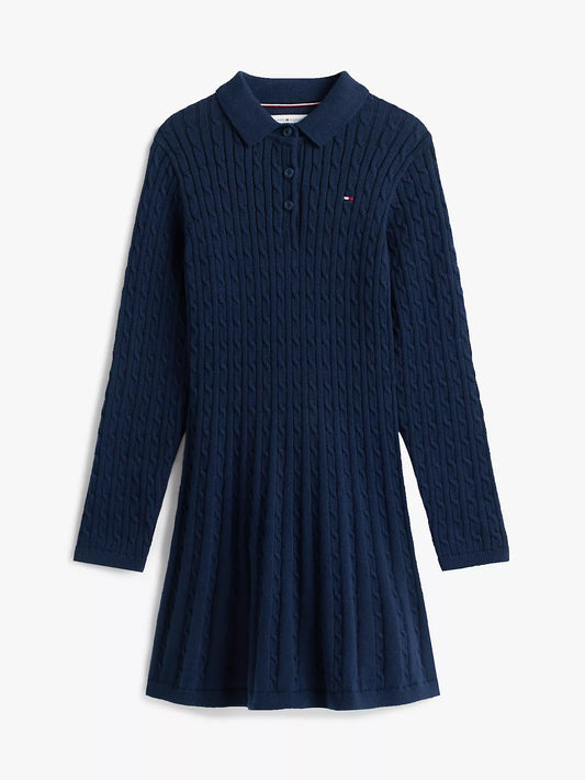 Tommy Hilfiger Kids' Cable Knit Sweater Dress