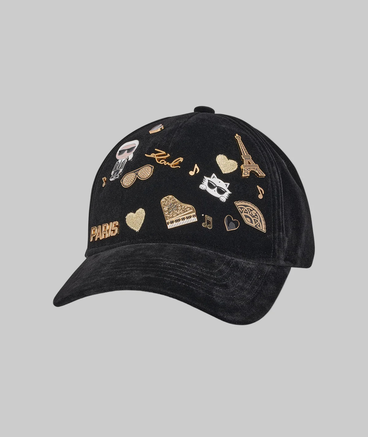 Karl Lagerfeld Velvet ate Pins Hat