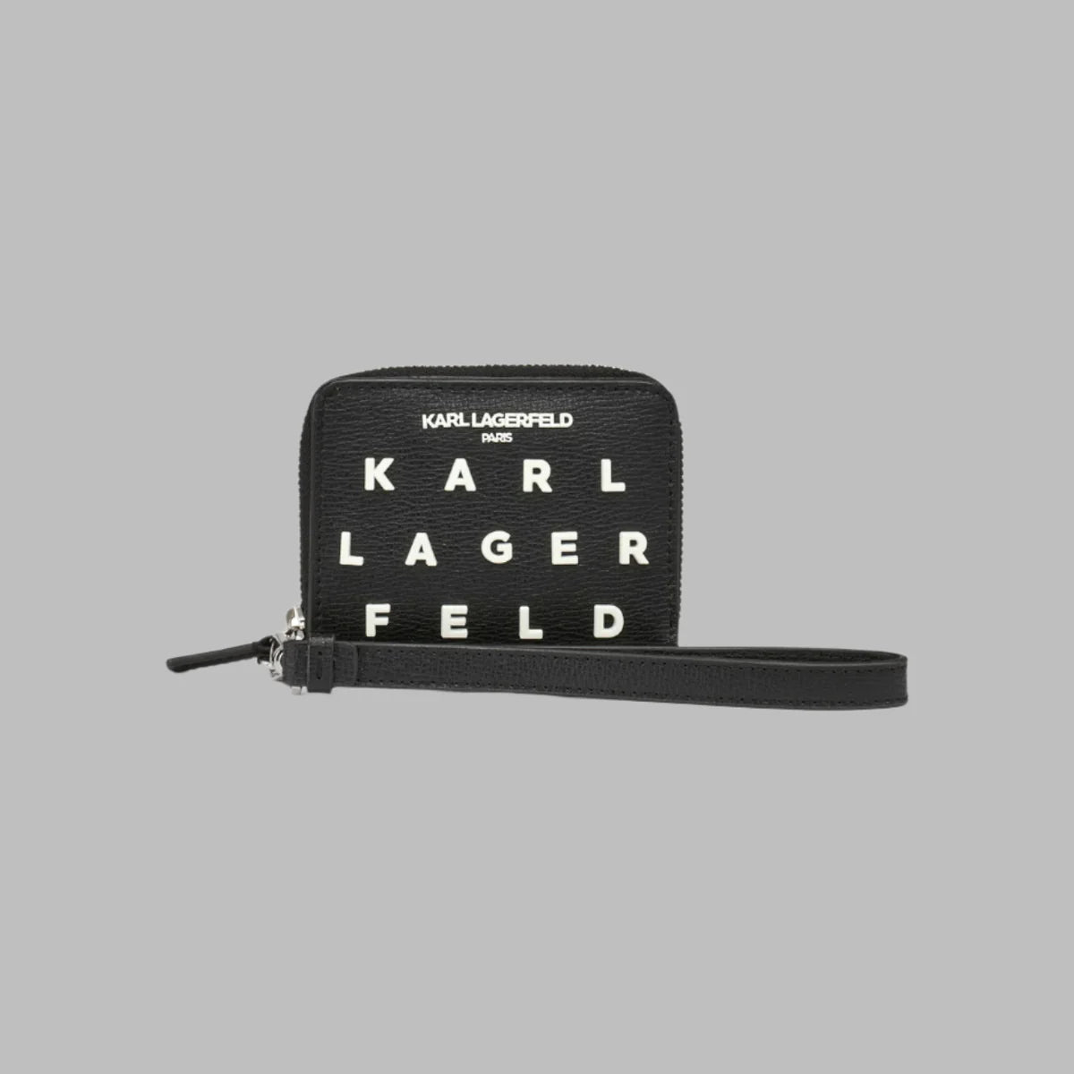Black wristlet with 'Karl Lagerfeld' branding Wallet