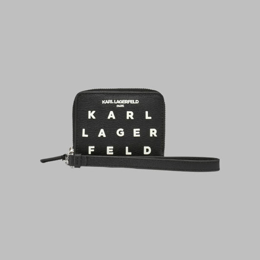 Black wristlet with 'Karl Lagerfeld' branding Wallet