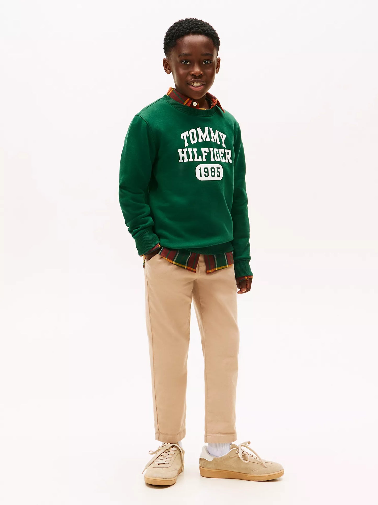 Tommy Hilfiger Boys' Crewneck Logo Fleece Sweatshirt