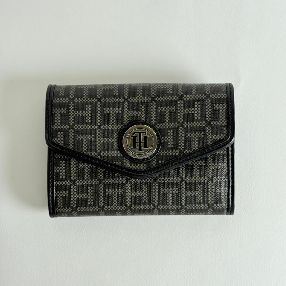 Tommy Hilfiger Black Patterned Envelope Wallet
