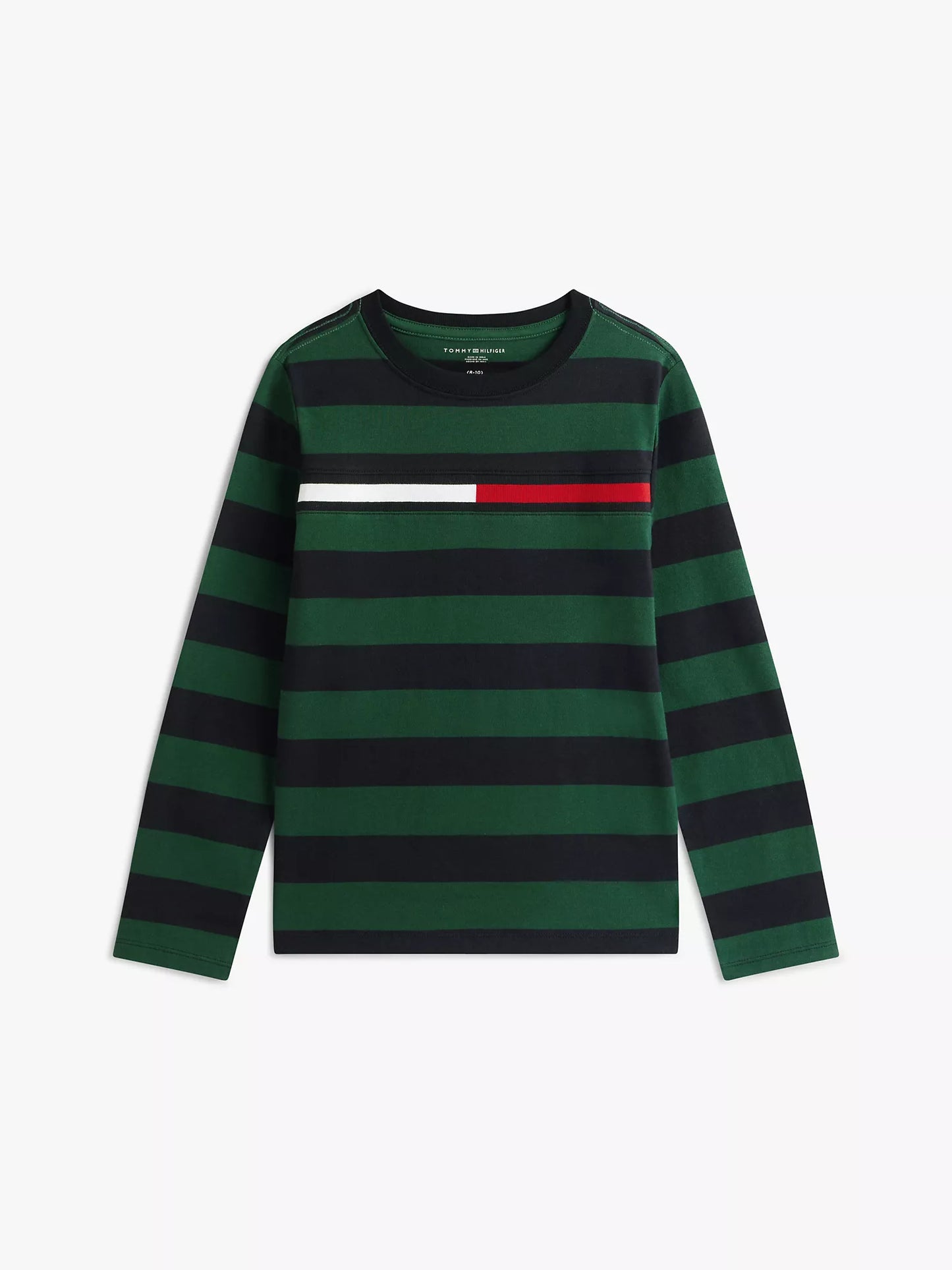 Tommy Hilfiger Kids' Long-Sleeve Stripe Logo T-Shirt