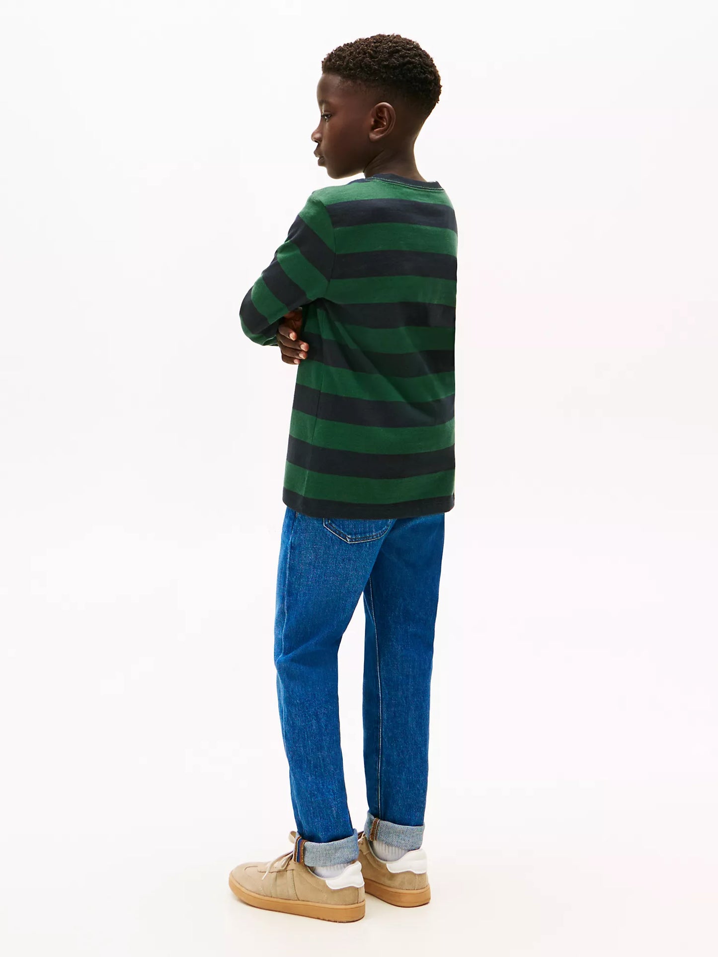 Tommy Hilfiger Kids' Long-Sleeve Stripe Logo T-Shirt