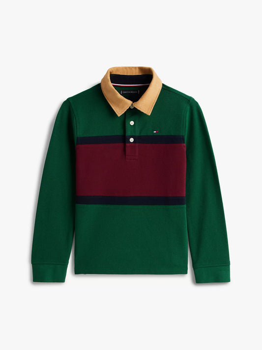 Tommy Hilfiger Kids' Long-Sleeve Colorblock Polo