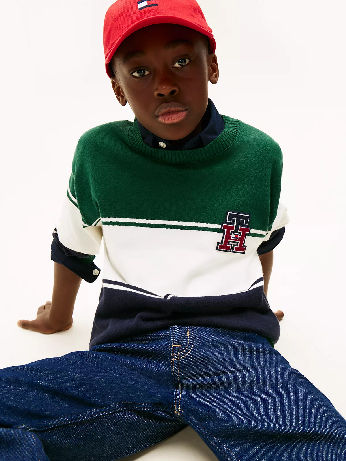 Tommy Hilfiger Kids'Logo Colorblock Sweater