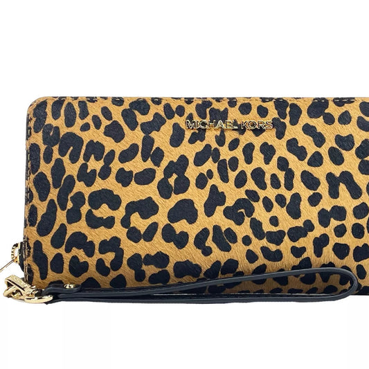 Michael Kors Jet Set Large Wallet in Leopard Print