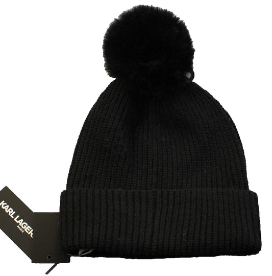 Karl Lagerfeld  Black ICONS KUFF BEANIE