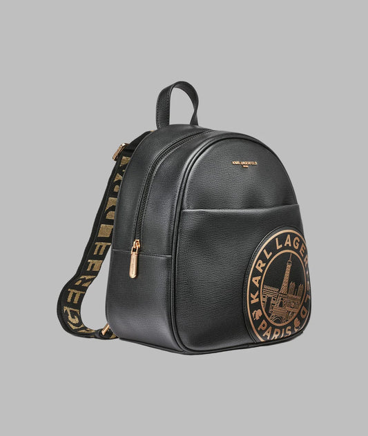 Karl Lagerfeld MAYBELLE BACKPACK BLACK WITH WHITE LOGO